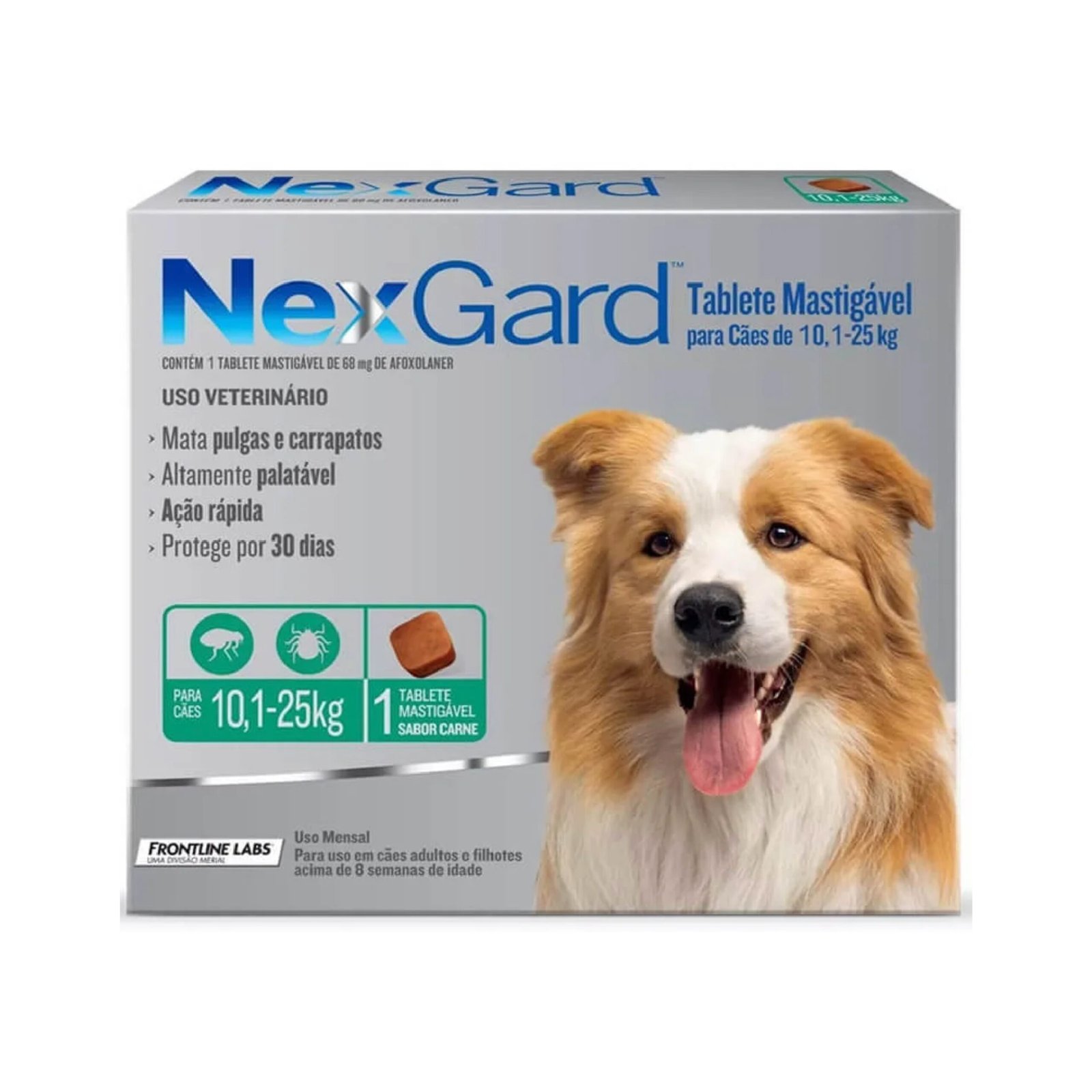 NexGard Original 68 mg – 1 Tableta De 10.1 kg a 25 kg (1 Mes)