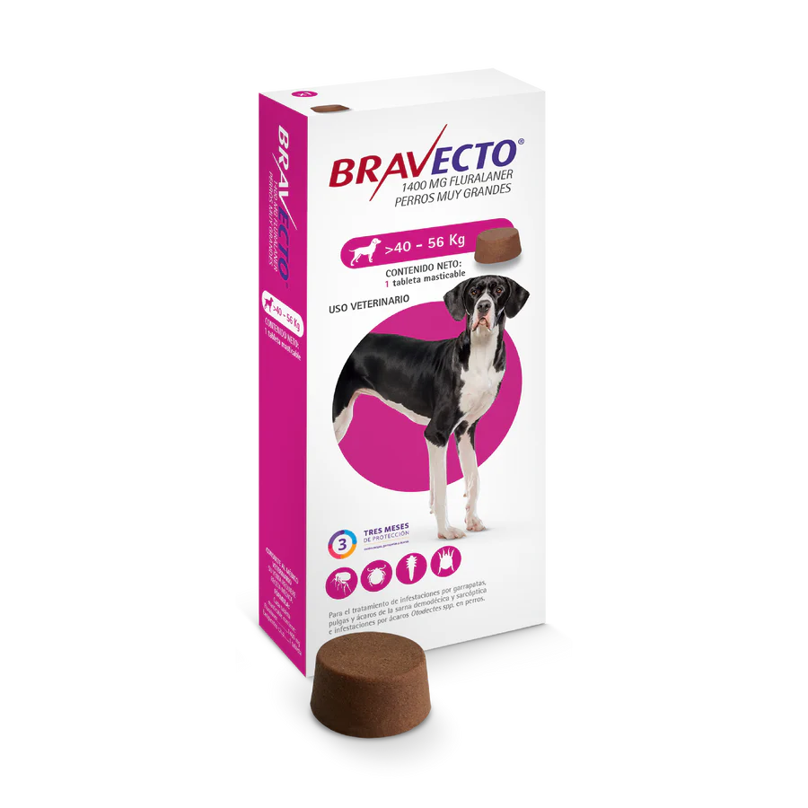 Bravecto 1400 Mg para pesos entre 40-56  Kg