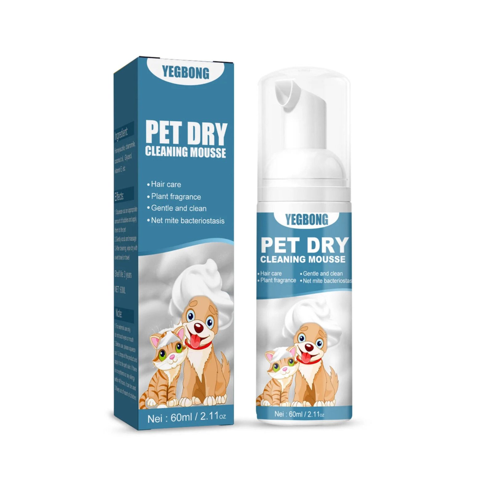 Shampoo Seco Para Mascotas 60 ML - Imagen 1
