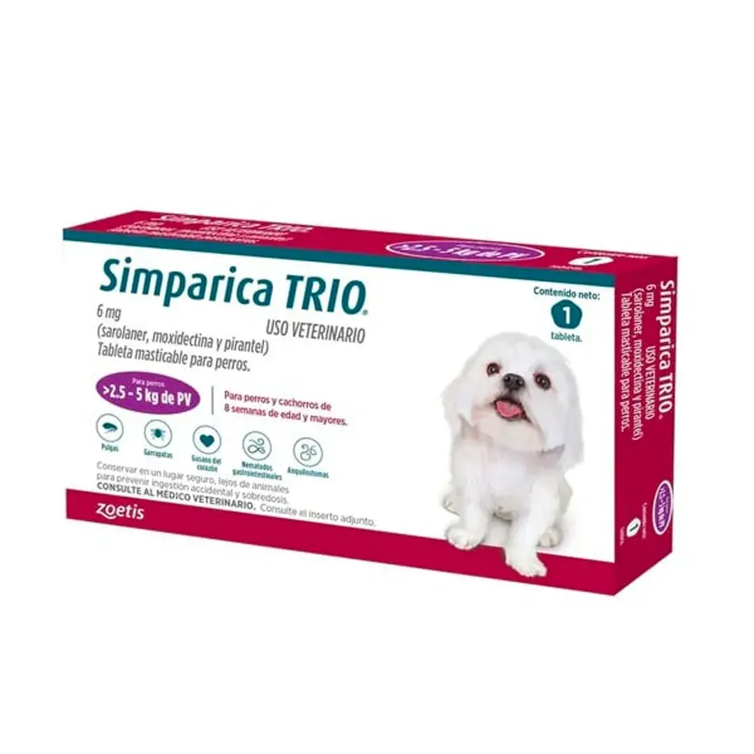 Simparica Trio 6mg 2.5-5kg