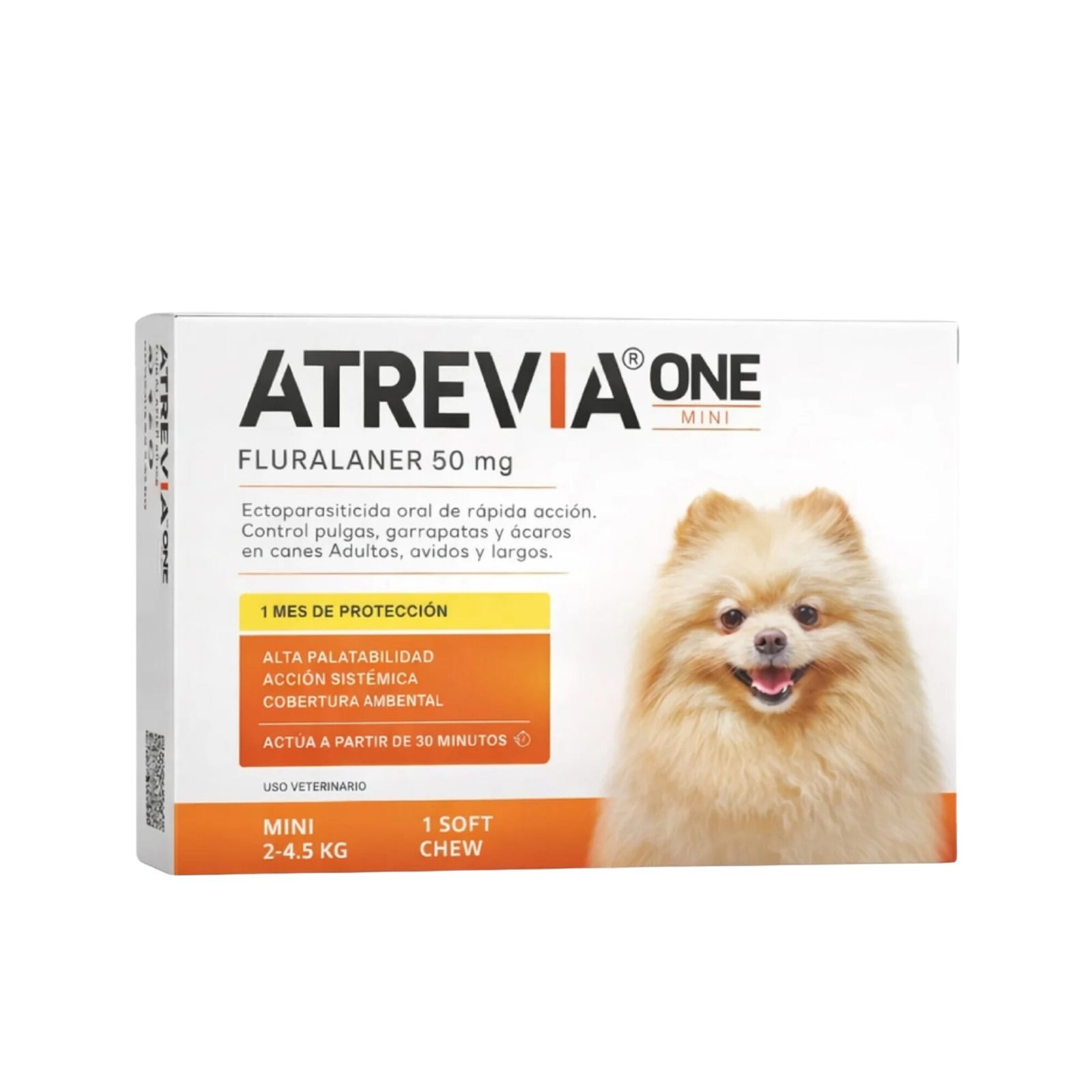 Atrevia One Mini 50mg Perros para pesos de 2 kg a 4.5 kg (1 Mes)