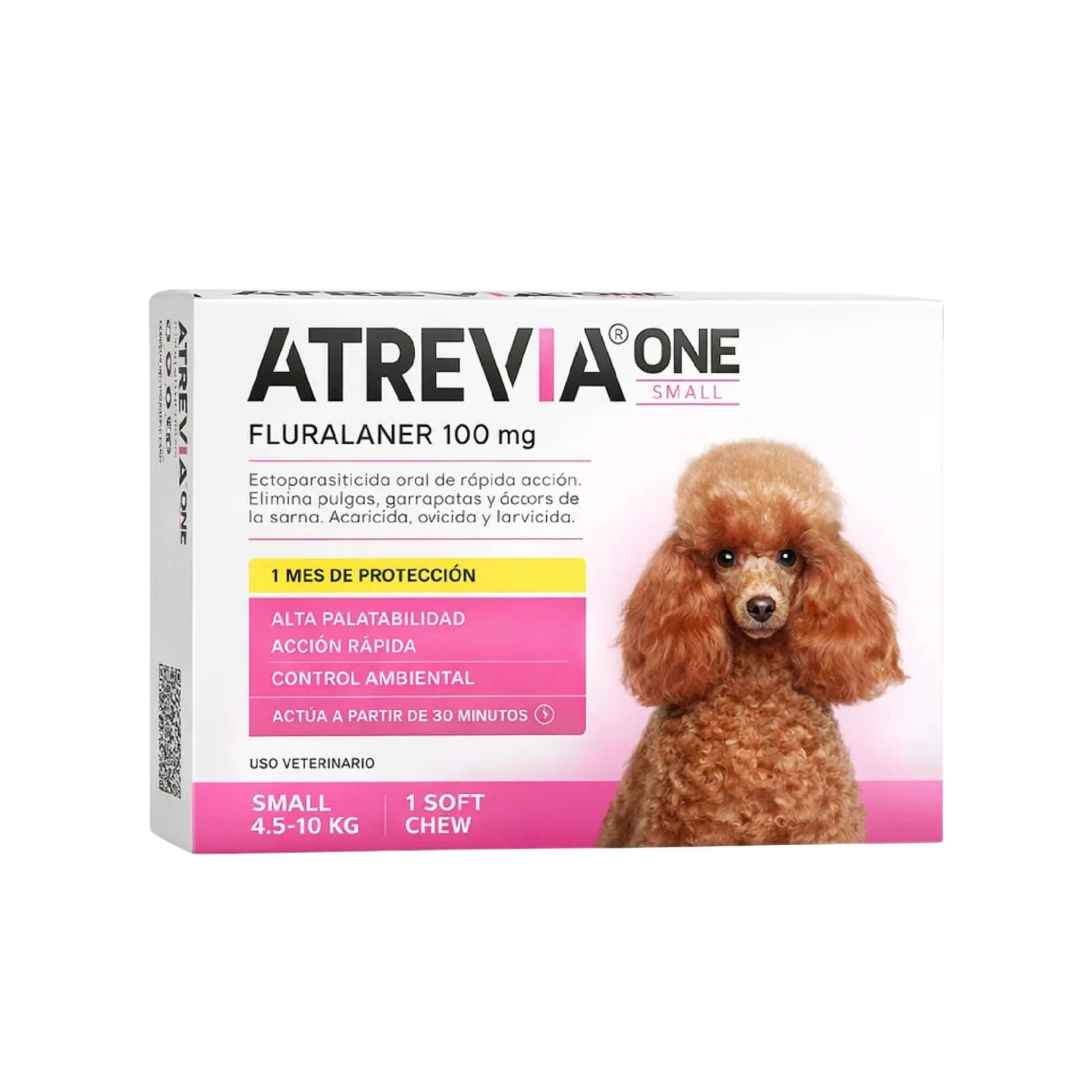 Atrevia One Small 100mg  Perros para pesos de 4.5 kg a 10 kg (1 Mes)