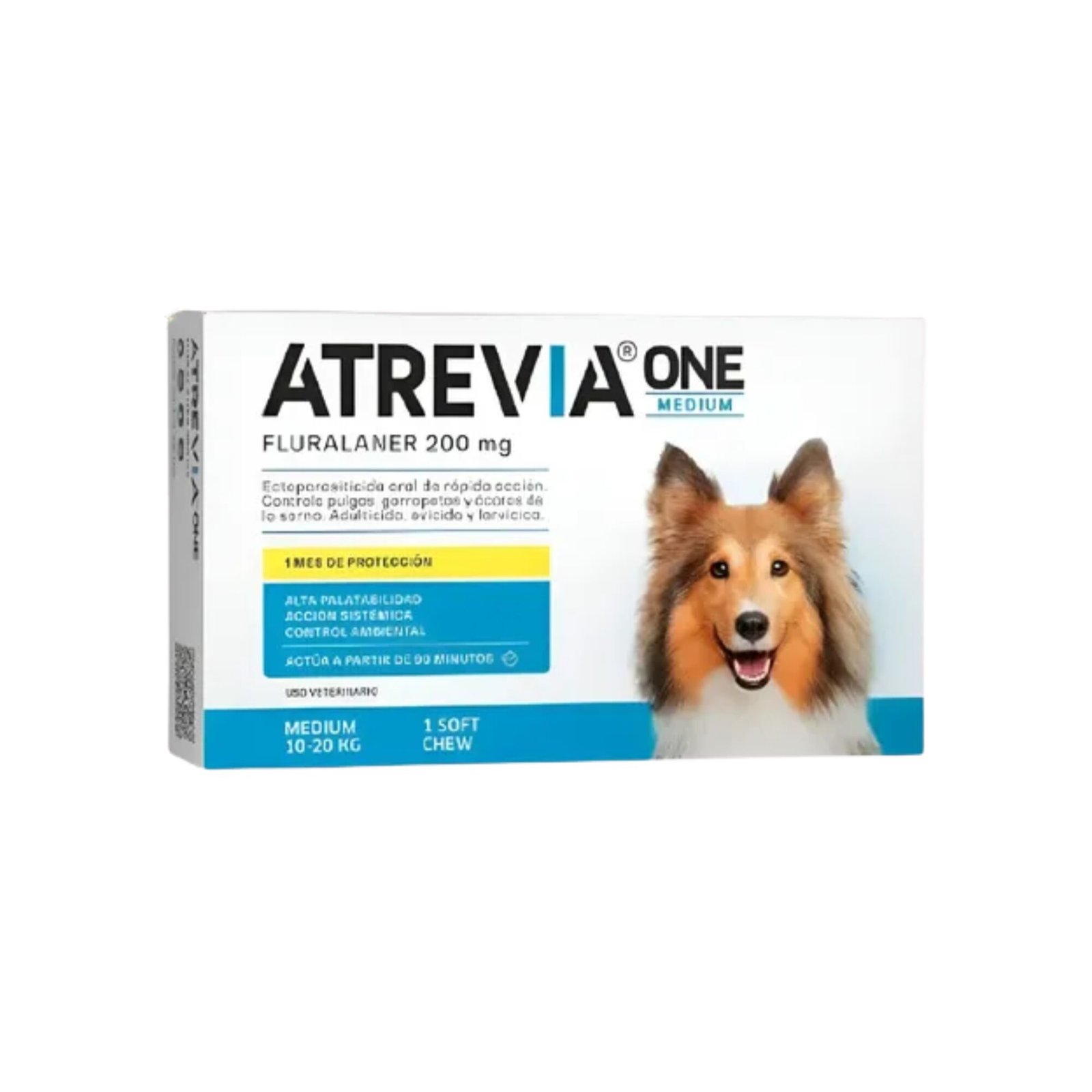 Atrevia One 200Mg Medium Perros para pesos de 10-20Kg (1 mes)