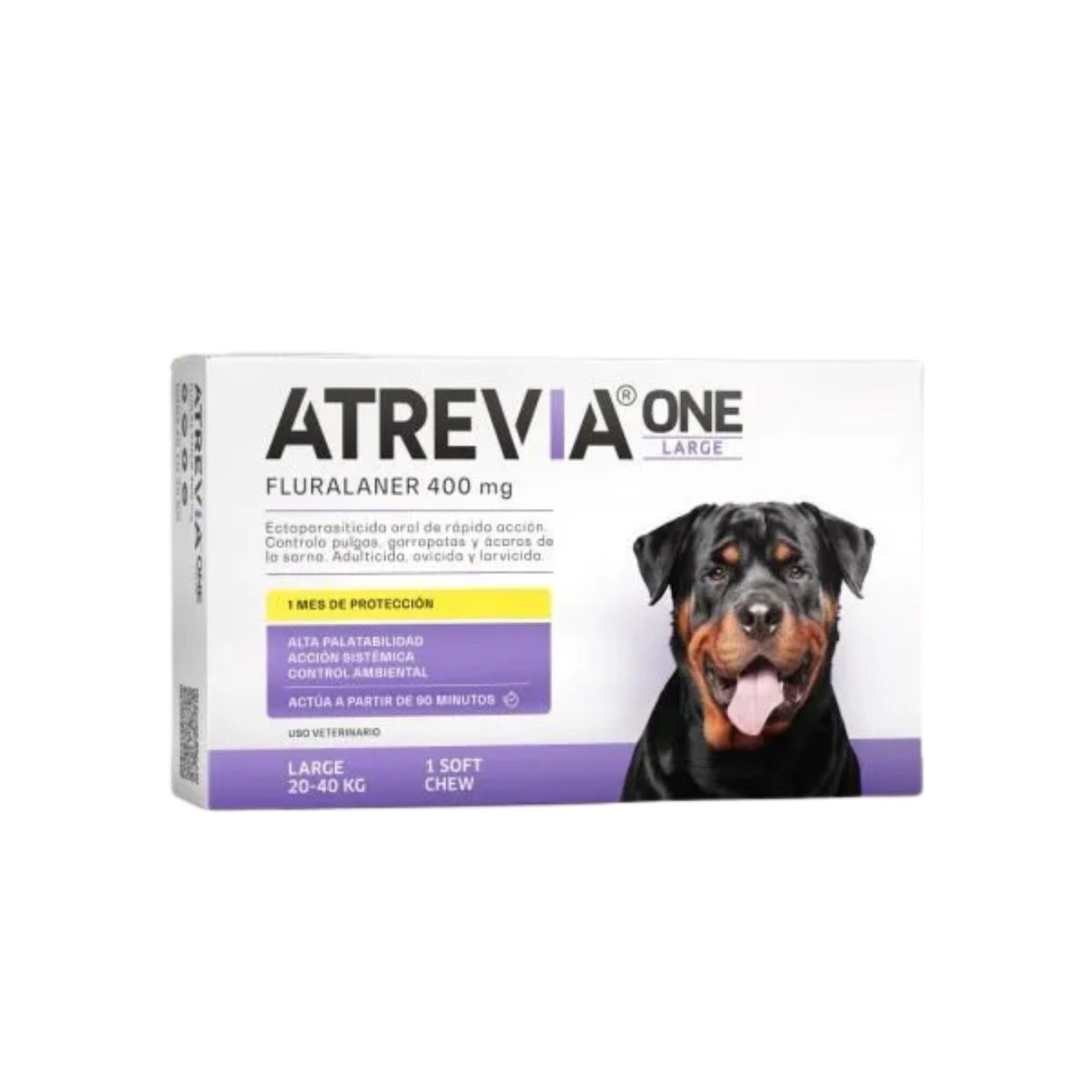 Atrevia One 400 mg Large Perros para pesos de  20-40Kg (1 Mes)
