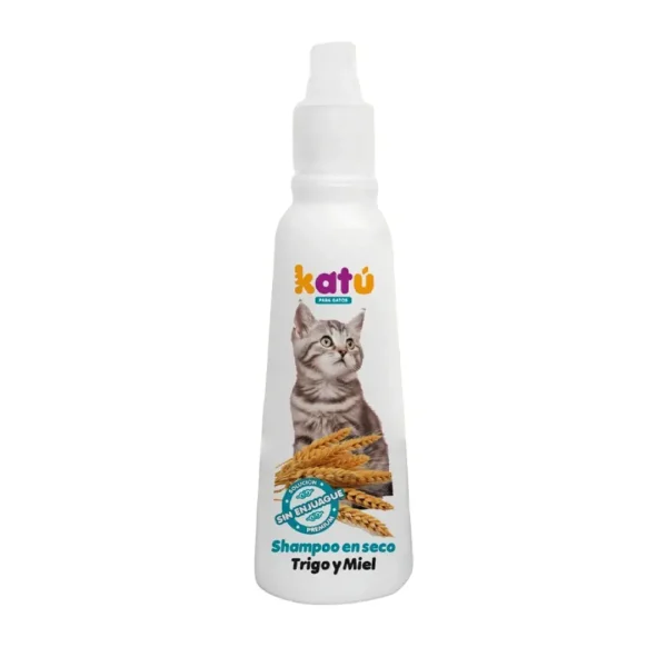 Shampoo En Seco Katu Para Gatos Trigo Y Miel