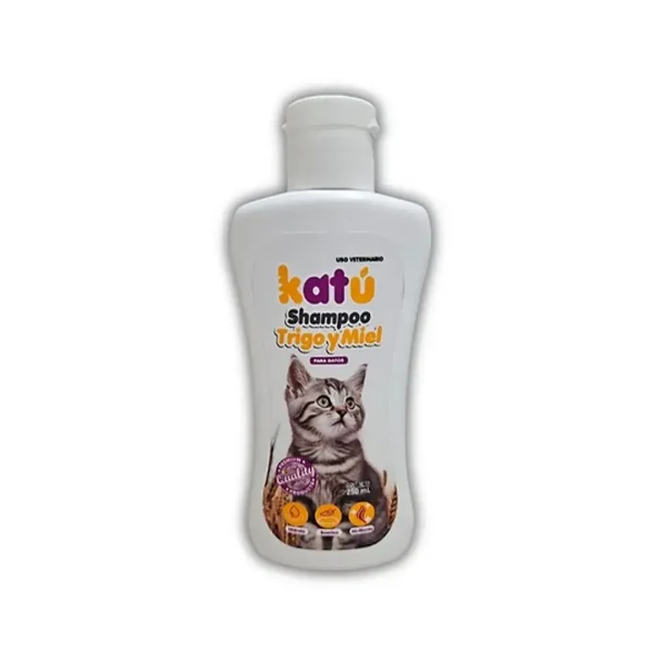 Shampoo Katu Para Gatos Trigo Y Miel 250 ml