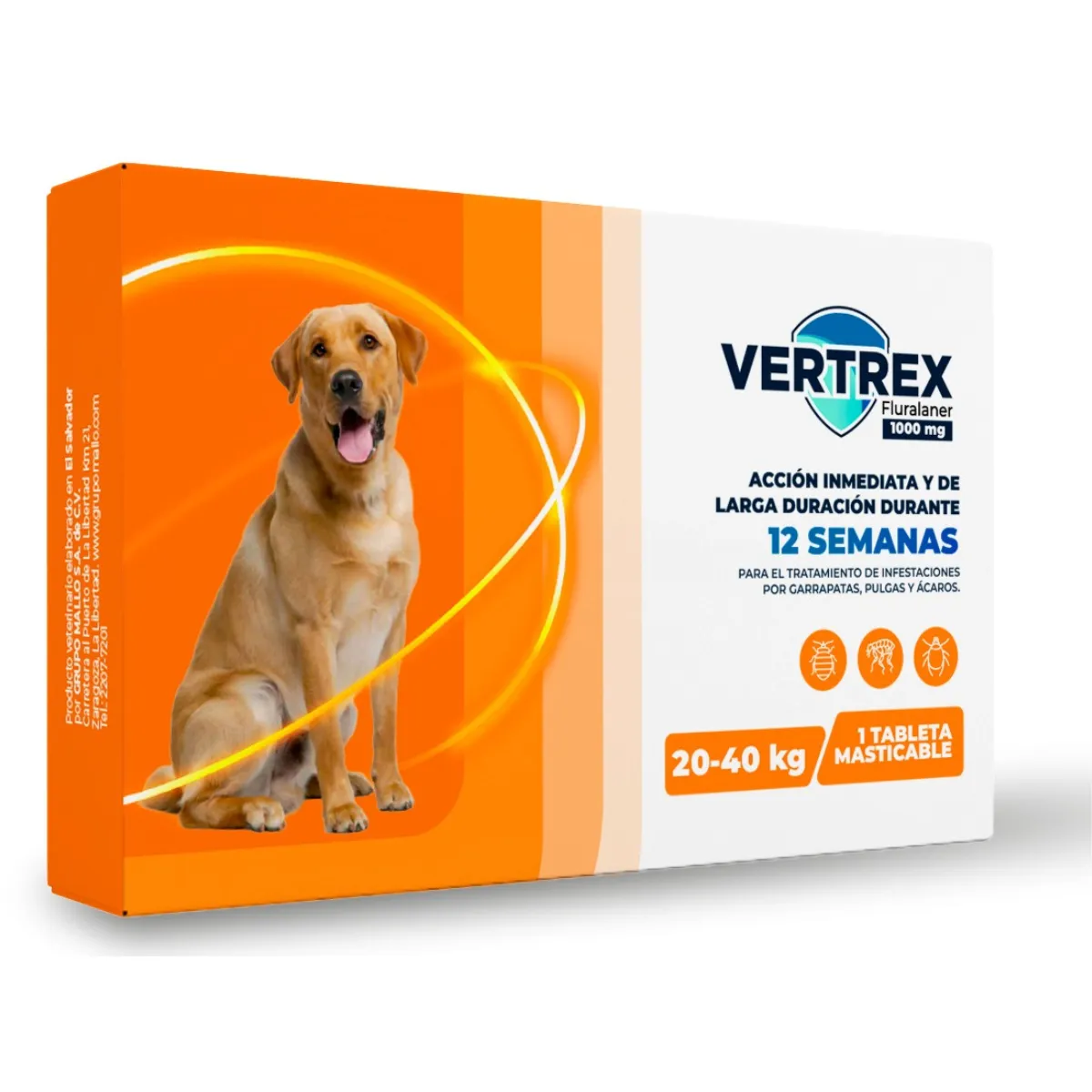 VERTREX 1000MG 20-40KG (3 MESES)