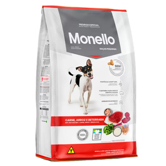 Monello Perro Adulto Raza Pequeña Carne, Arroz Y Remolacha 1 Kg