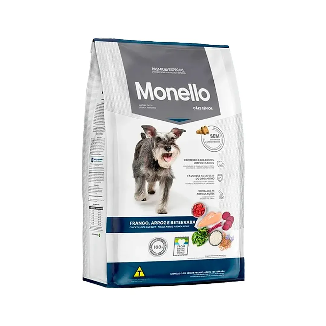 Monello Perro Senior Pollo, Arroz Y Remolacha