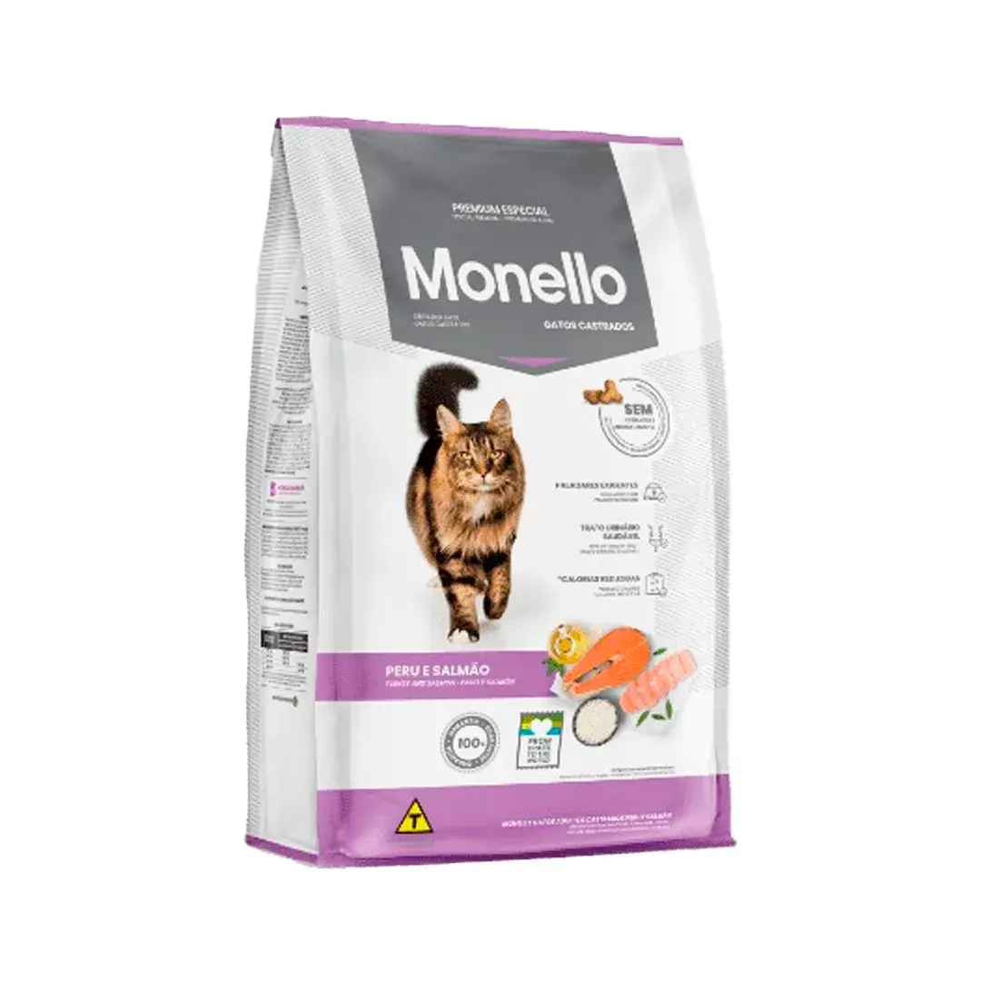 Monello Gatos Adultos Castrados Pavo Y Salmon