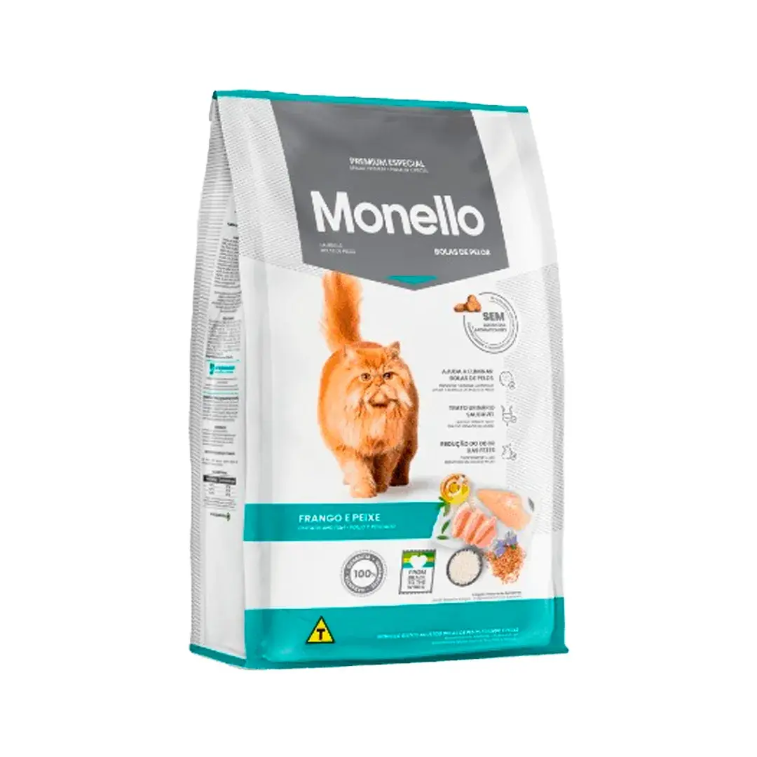 Monello Gatos Adultos Bolas De Pelos Pollo Y Pescado
