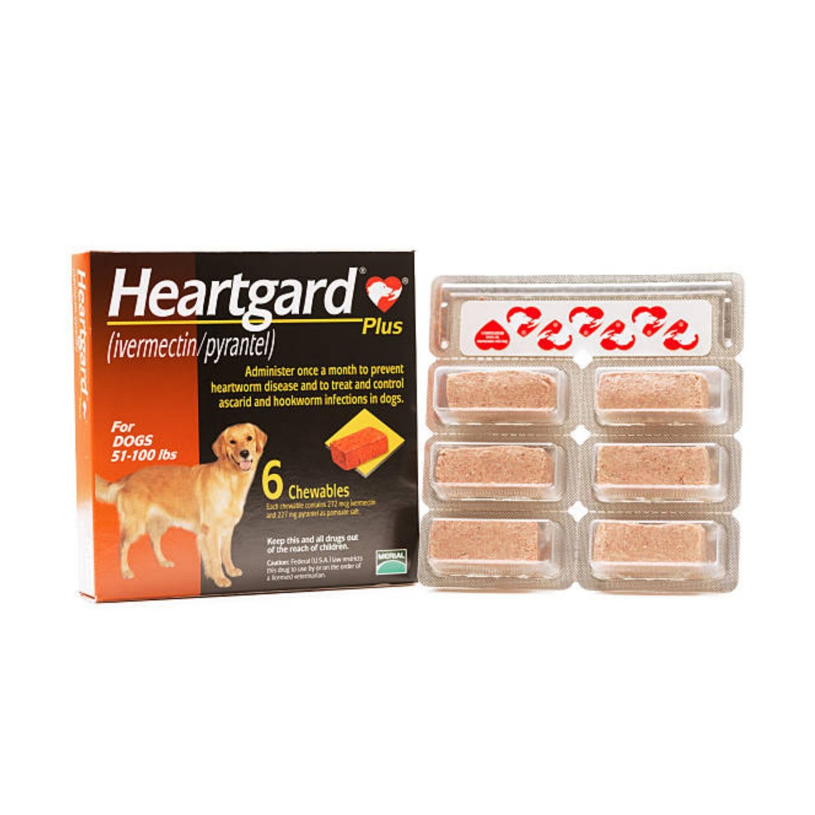 Heartgard Plus Talla L Desparasitante para Perros de 51 a 100 lb (23.1 a 45.4 kg)